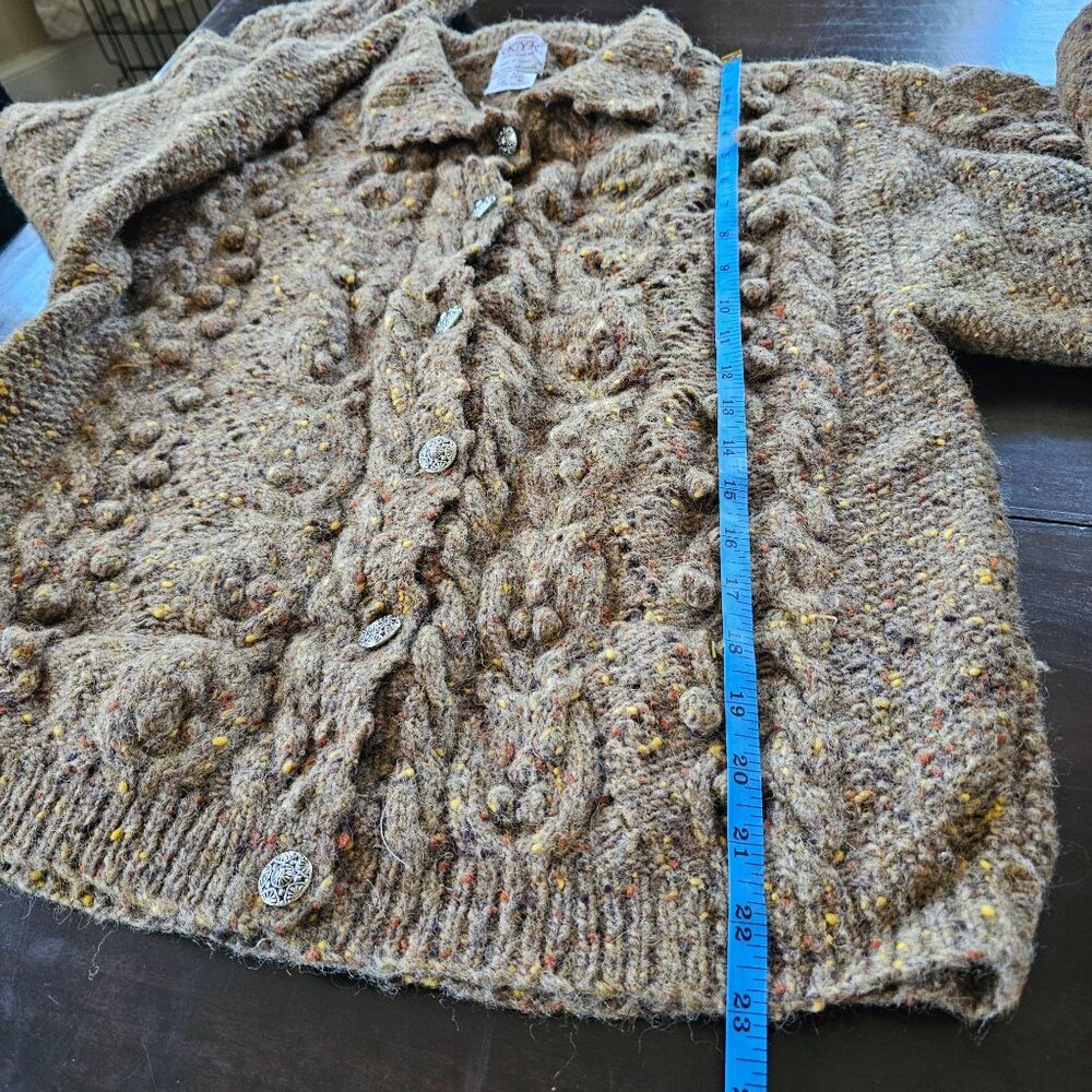 SKYR Wool Women's Sweater Cardigan many Textures Detail Button stitching size M - Picture 11 of 13